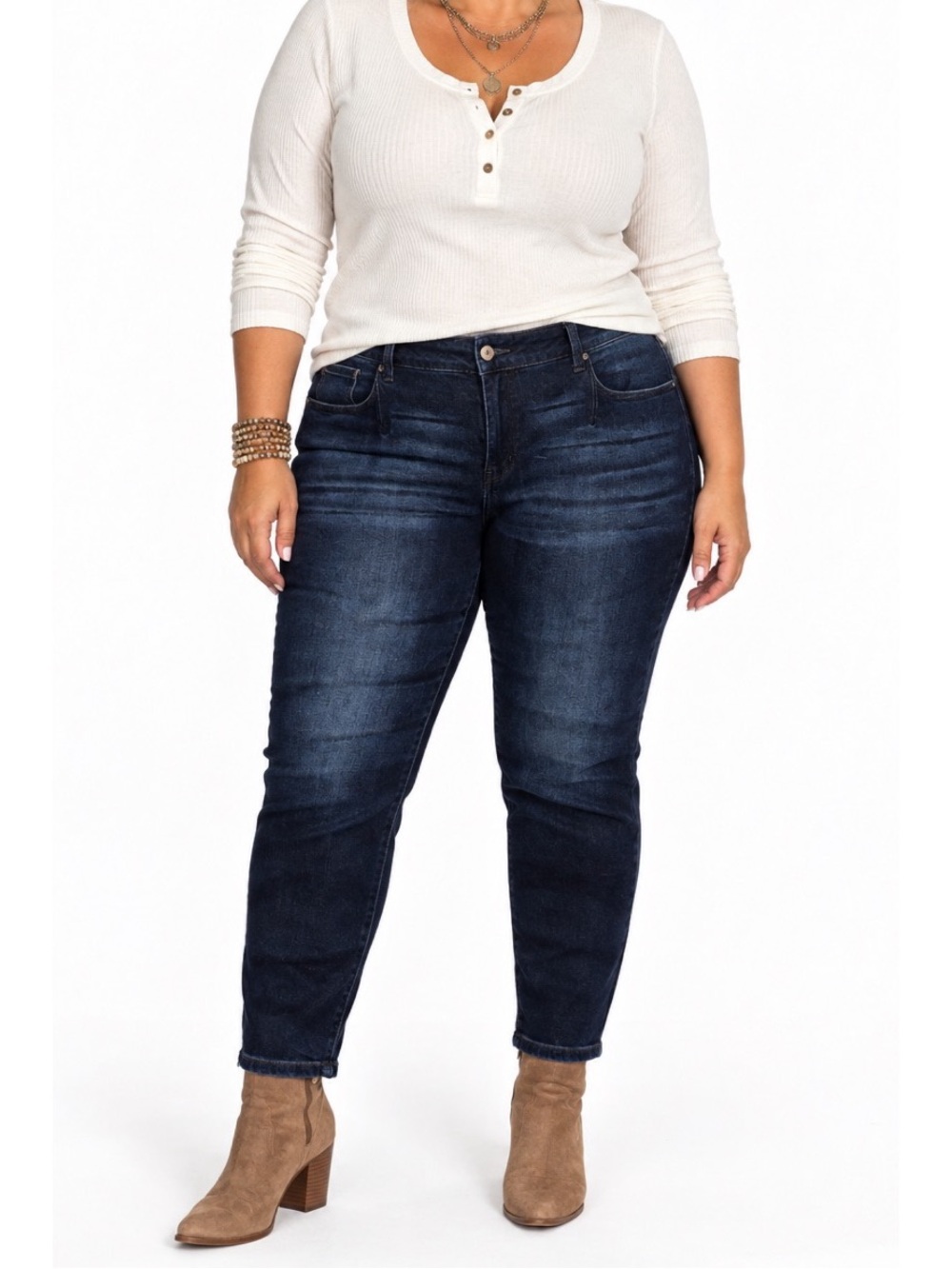 Maurices Plus Size KanCan Skinny Mid Rise Jean in dark denim